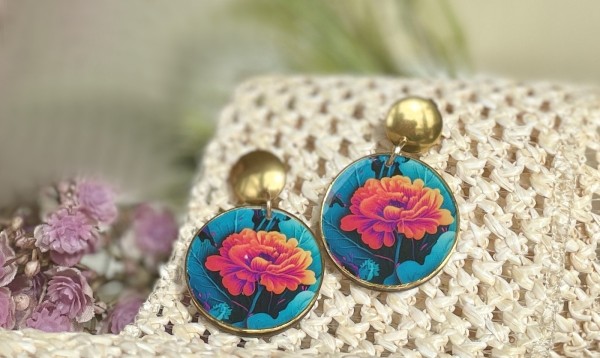 "Fleur" - Tolle Statement Ohrringe im Vintage Style