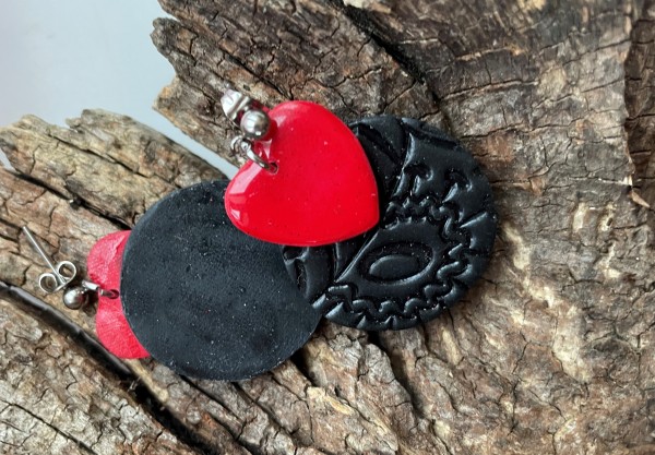 True Love - Tolle Statement Ohrringe in auffallender Farbkombination